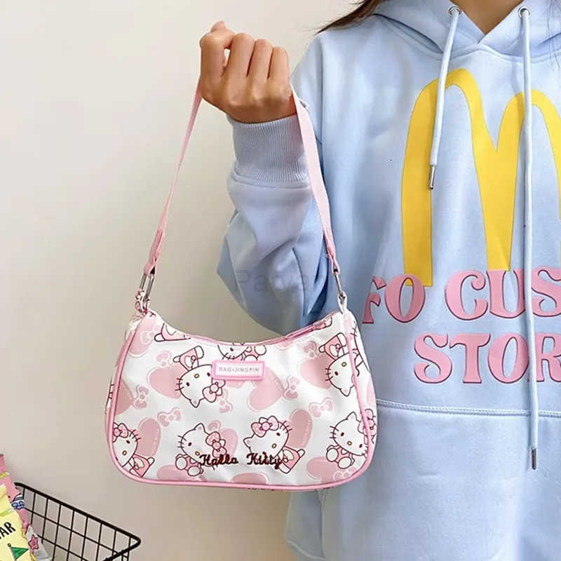 Sanrio Hello Kitty Cute Crossbody Bag Exquisite Cartoon Shoulder Bag High Quality Handbag Kawaii Anime Print Christmas Gift H251201