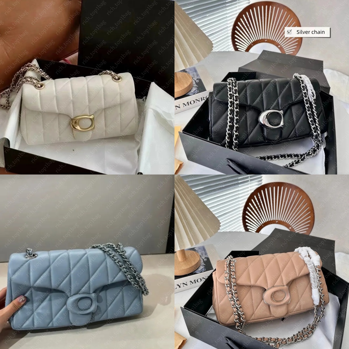 Designer bag shoulder bag tabby 26 tote bag luxury bag crossbody chain women handbag underarm bag women lady with strap saddle colour shopping bag Pastel yellow