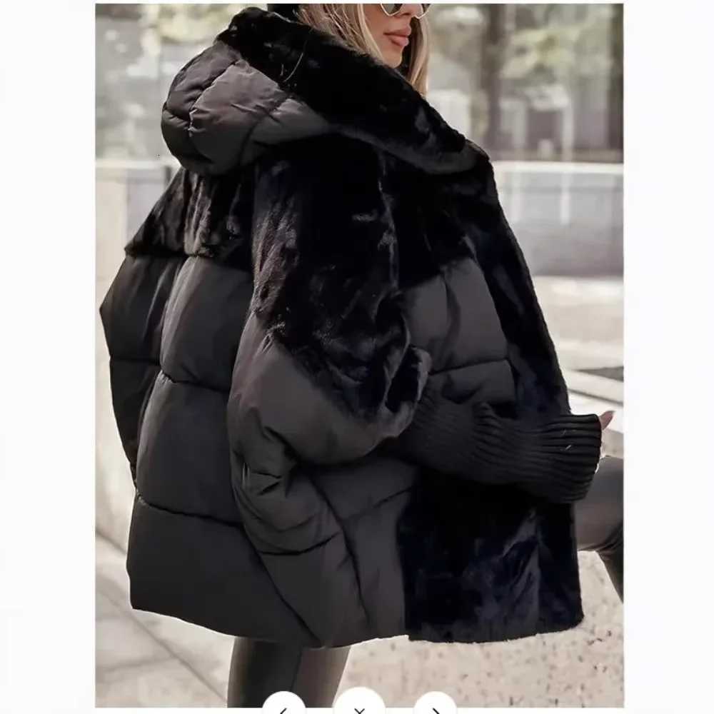 Winter Jacket Women 2025 Loose New Down Jacket Hooded Long Sleeve Winter ClothesT251201
