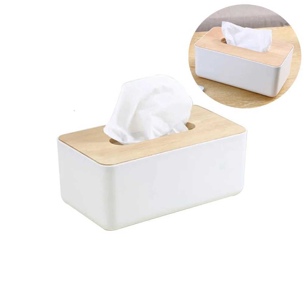 Natural Oak Cover For Kitchen Container Bathro Holder Wood Tissue Cover Container Tissue Paper Box H251201