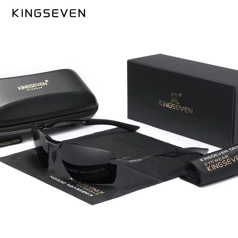 KINGSEVEN Mens Polarized Sunglasses Aluminum Frame UV400 Sun Glasses Male Eyewear Driving Glasses 251129