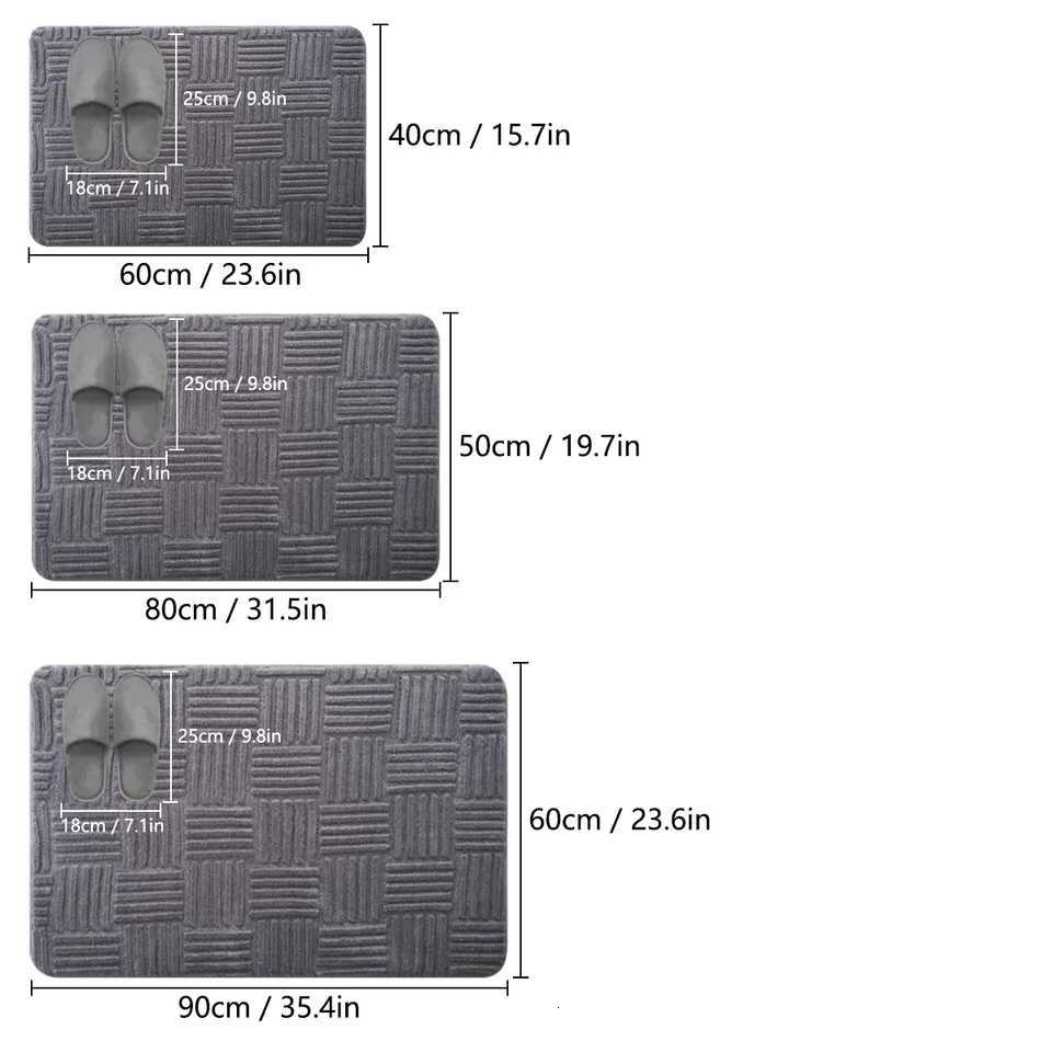 Thicke absorbent striped floor mat solid color bathro carpet bedro cfortable cotton velvet non-slip mat entrance mat H251129