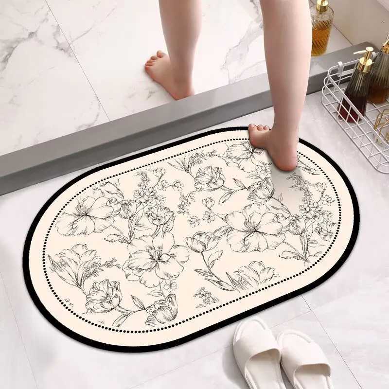 Toilet bathro floor mat diat d toilet absorbent mat into the door quick drying household anti-dirty soft non-slip foot pad H251129