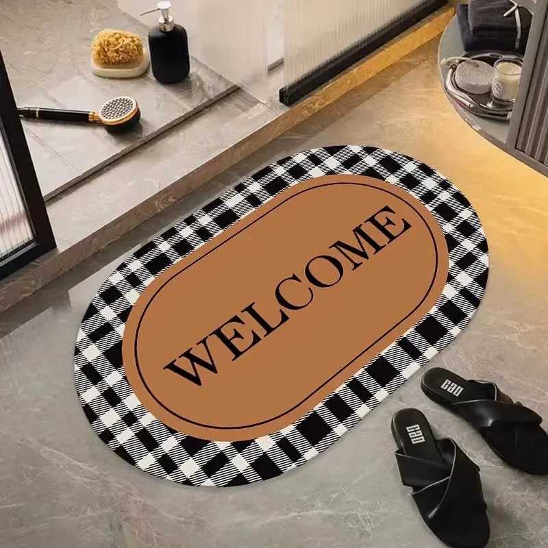 Toilet floor mat bathro door diat d absorbent mat quick drying non-slip mat entry door foot mat carpet H251129