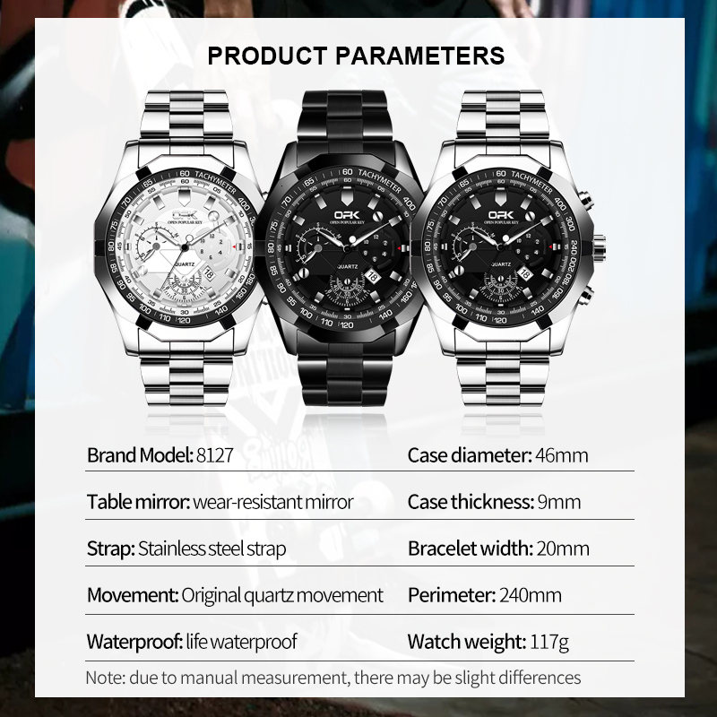 OPK Free Shipping New Designer Watch High-end Casual Calendar Quartz Watch Luxury High Society Men's Watch