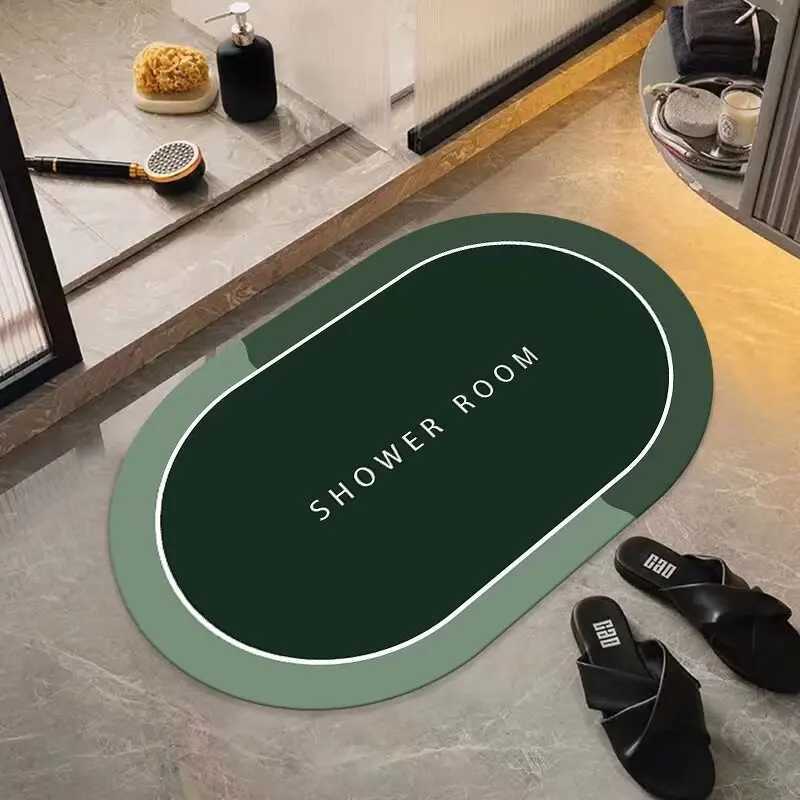 Bathro Toilet Floor Mat Soft Diat d Absorbent Mat Bath Door Non-slip Foot Mat Toilet Floor Mat H251129