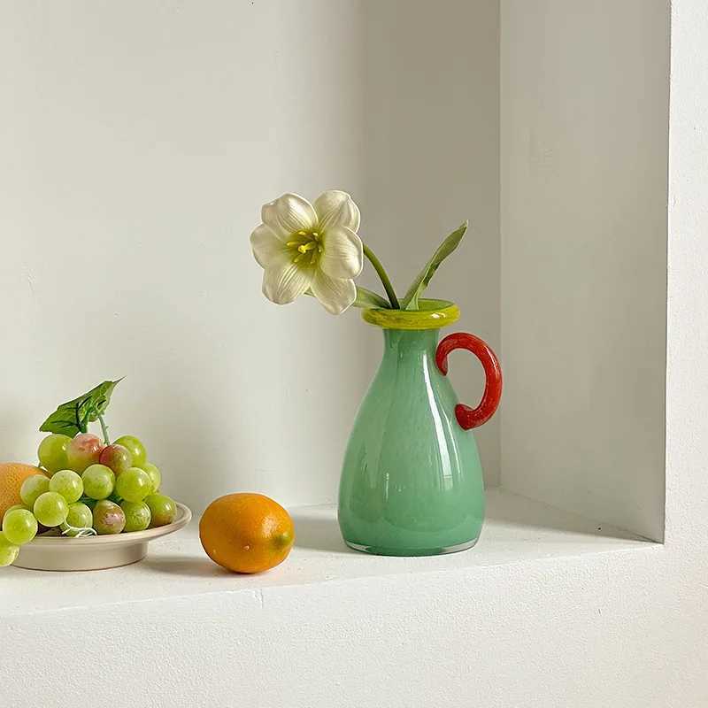 Creative Luxury Single Ear Dual Color Vase Countertop Dining Table He Soft Decoration Display Ornaments Y251201