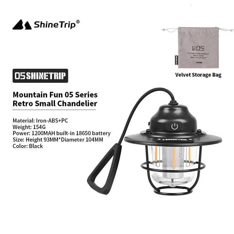 ShineTrip New Outdoor Vintage Pendant Light Ultra Long Life Camping Ambient Light Portable Rechargeable Tent Lights M251201