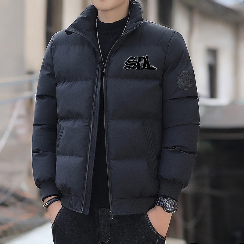 SDL Men's Down Sdl Blue Strips X Asali Jacket Autumn Winter Luxurious Design Brand Plus Size5XL Thiened Warm Faionable Korean Quilted Coat White 