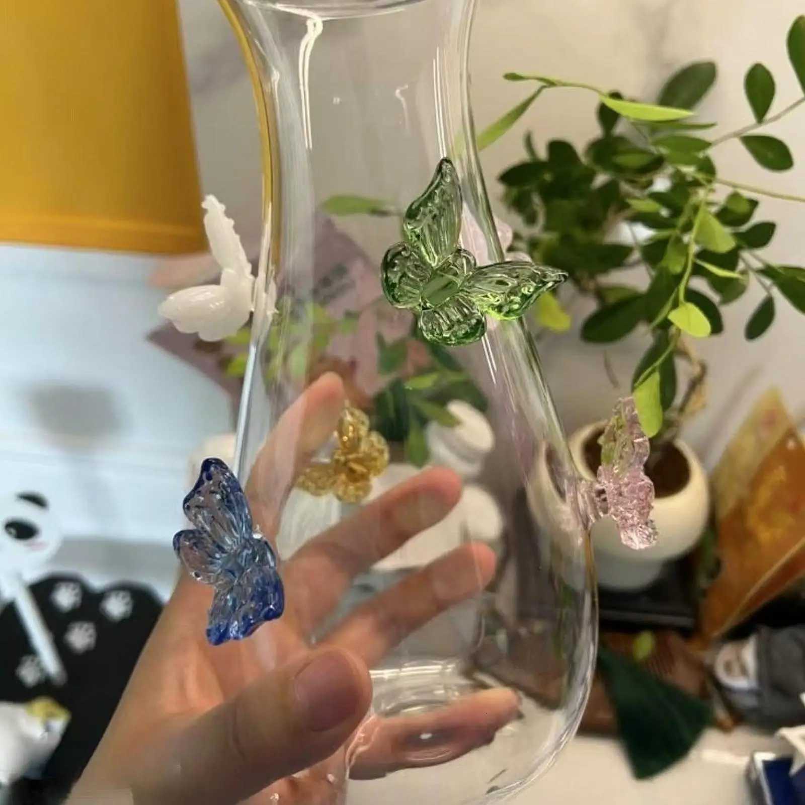 3D Vase Jar Handcraft He Decor Bottle Vase Borosilicate For Gift Party Living Ro Tabletop Countert Y251201