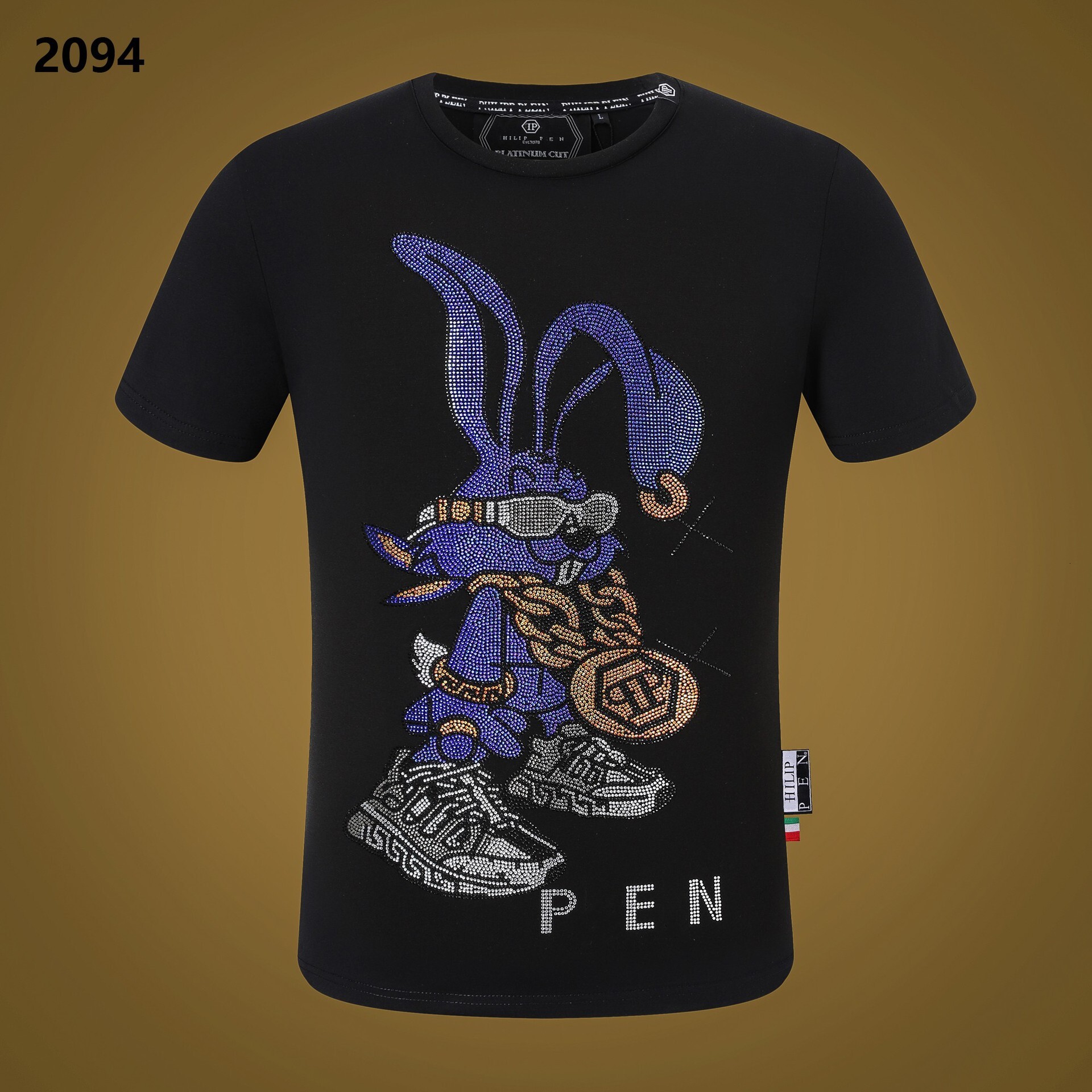 designer men t shirts for women luxury trendy brand spring summer short sleeve crew neck shirt bold personality pp rhinestone casual fas philipp pliein pleins pp 6OTG