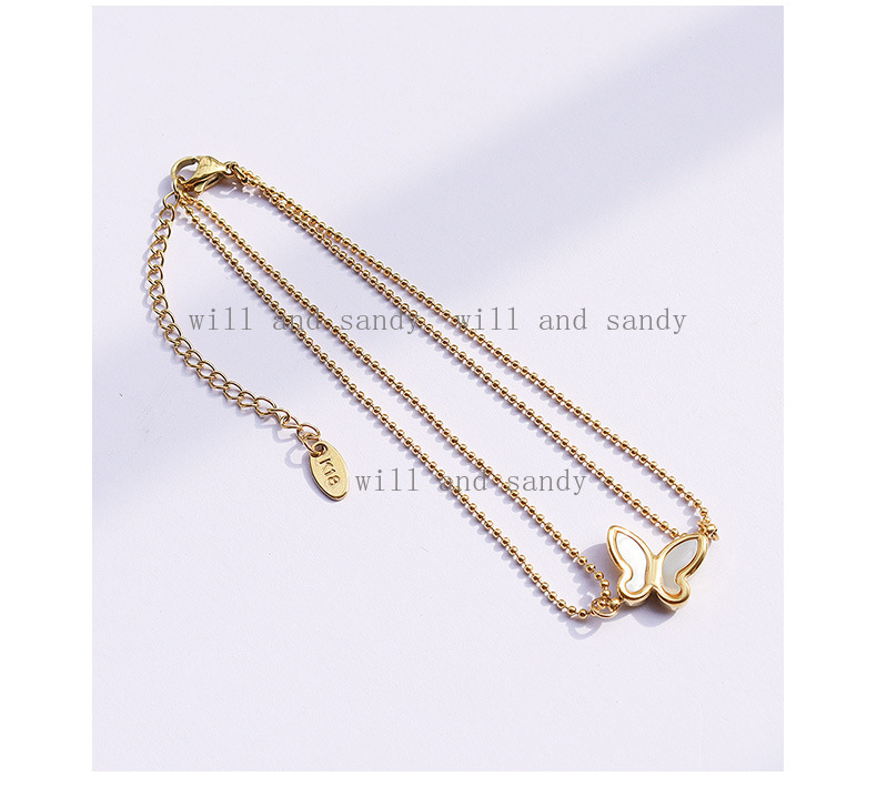18K Gold Butterfly Anklet Bracelets for Women Adjustable Non Tarnish Yellow Gold Foot Chain Dainty Charm Bracelets Anniversary Birthday Jewelry Gifts