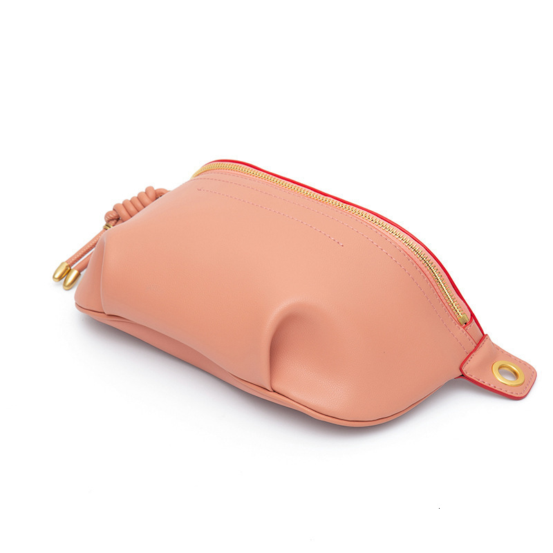 MAHEU Ins korea fashion style woman bags genuine leather fanny packs for sport outdoor travel bag for ladies girls waist bag 250206