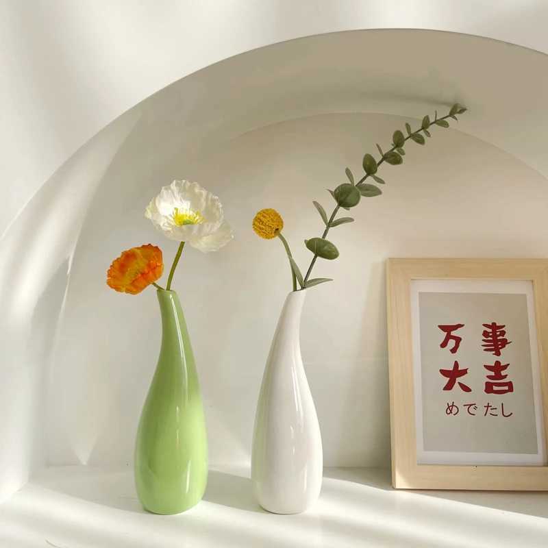 Ceramics Flower Vase Single Flower Branch Vase Creative Desk Table Decoration Ceramic Flower Bottle He Decor Decoracin Hogar Y251201