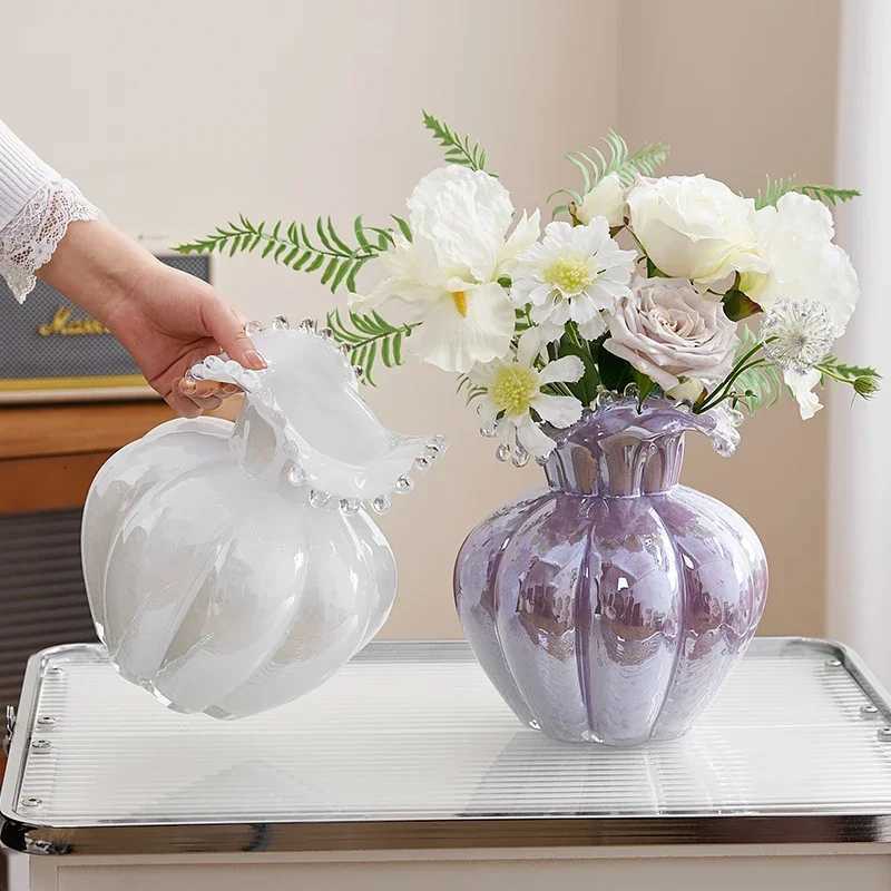 Vase ple Wave Floral Arrangement Accessories Hydroponics Terrarium Flower Vase He Decoration Accessories Y251201