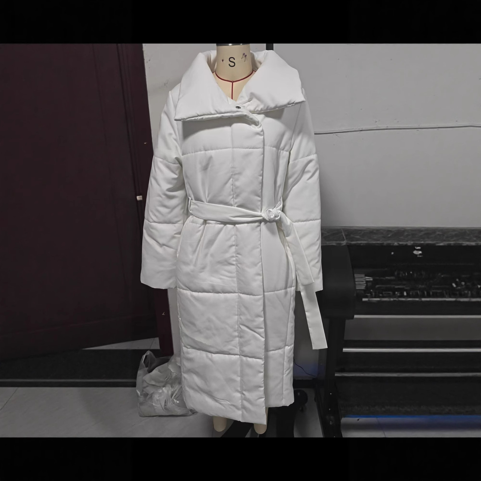 Long Cotton Jacket 2025 Winter New Loose Casual Warm Long Stand Collar Cotton Coat 241009