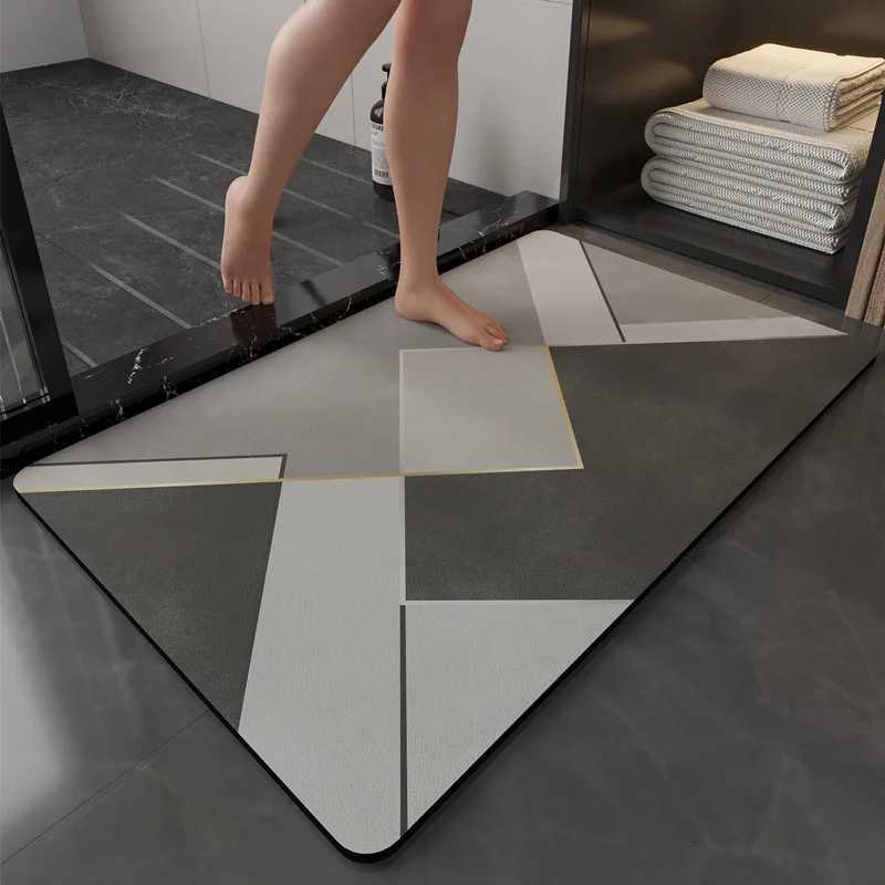 Elegant Geetric Diat d Bathro Super Absorbent Shower Doormats Toilet Non Slip Entrance Rugs Diat d Carpet H251129