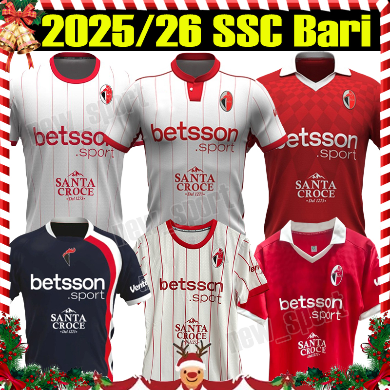 2025/26 SSC Bari Soccer Jerseys MONCINI GYTKJAER VERRETH CERRI DORVAL PARTIPILO MAGGIORE PEREIRO BELLOMO PAGANO Fans size Football Shirts
