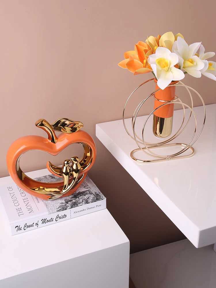 Ceramic Hollow Crafts Golden Bird Simation Handicraft Furnishings He Decoration Accessories Figurines Y251201