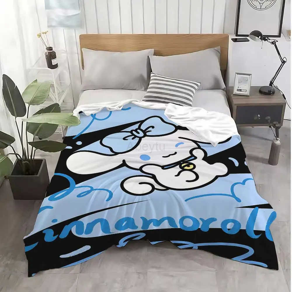 Sanrio Kawaii Pochacco Soft Blanket King Size Warm Blankets for Cold Bed Throw Home and Decoration Luxury Bedding Fluffy Plaid Knee Nap H251201
