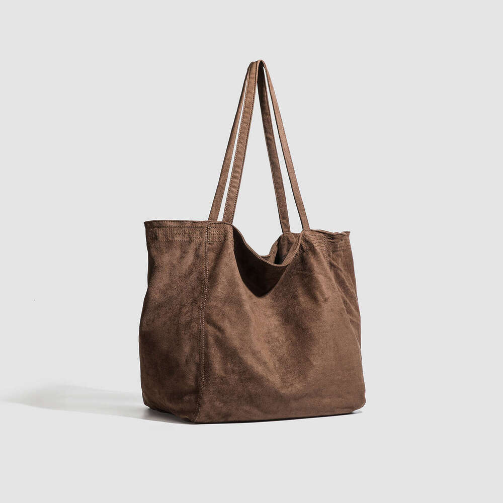 Casual Large Capacity Vintage Canvas Tote Men Versatile Simple High-Quality Texture Japanese Style Shoulder Bag for Women