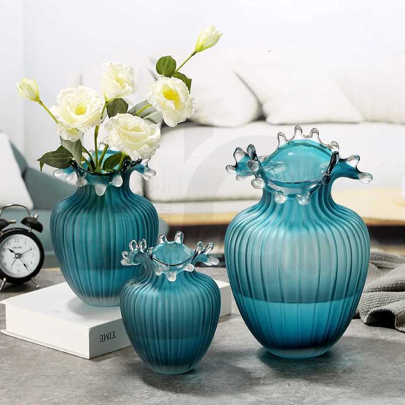 Vase Wavy Pattern Spray Water Drop Terrarium Floral Accessories Hydroponics Transparent Flower He Decoration Pot Y251201