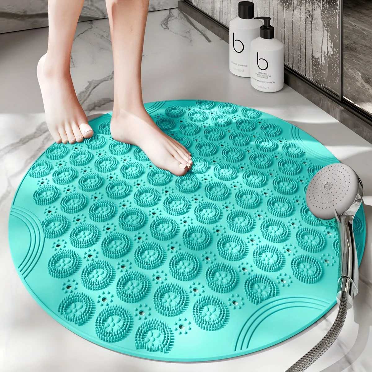 Waterproof Massage Bath Mat Non-Slip hine Washable Foot Pad for Bathtub Bathro H251129