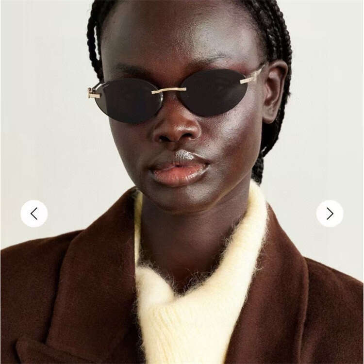 Designer New Frameless INS European and American Internet Celebrity Same Style Leopard Leg Oval CT0504S Sunglasses