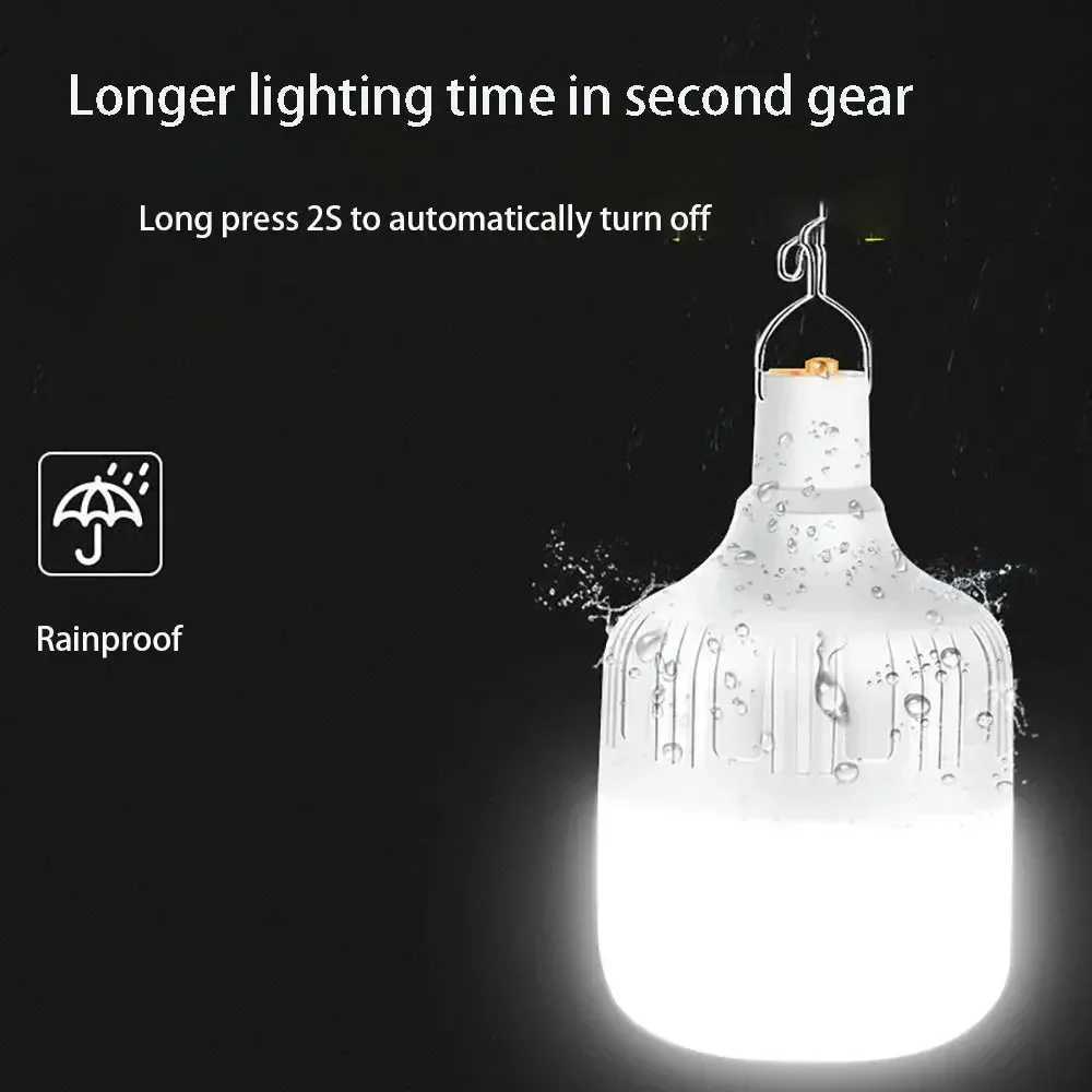 100W USB Rechargeable LED Bulbs Portable High Brightness Outdoor Camping Fishing Hanging Tent Lantern Emergency Night Lights M251201