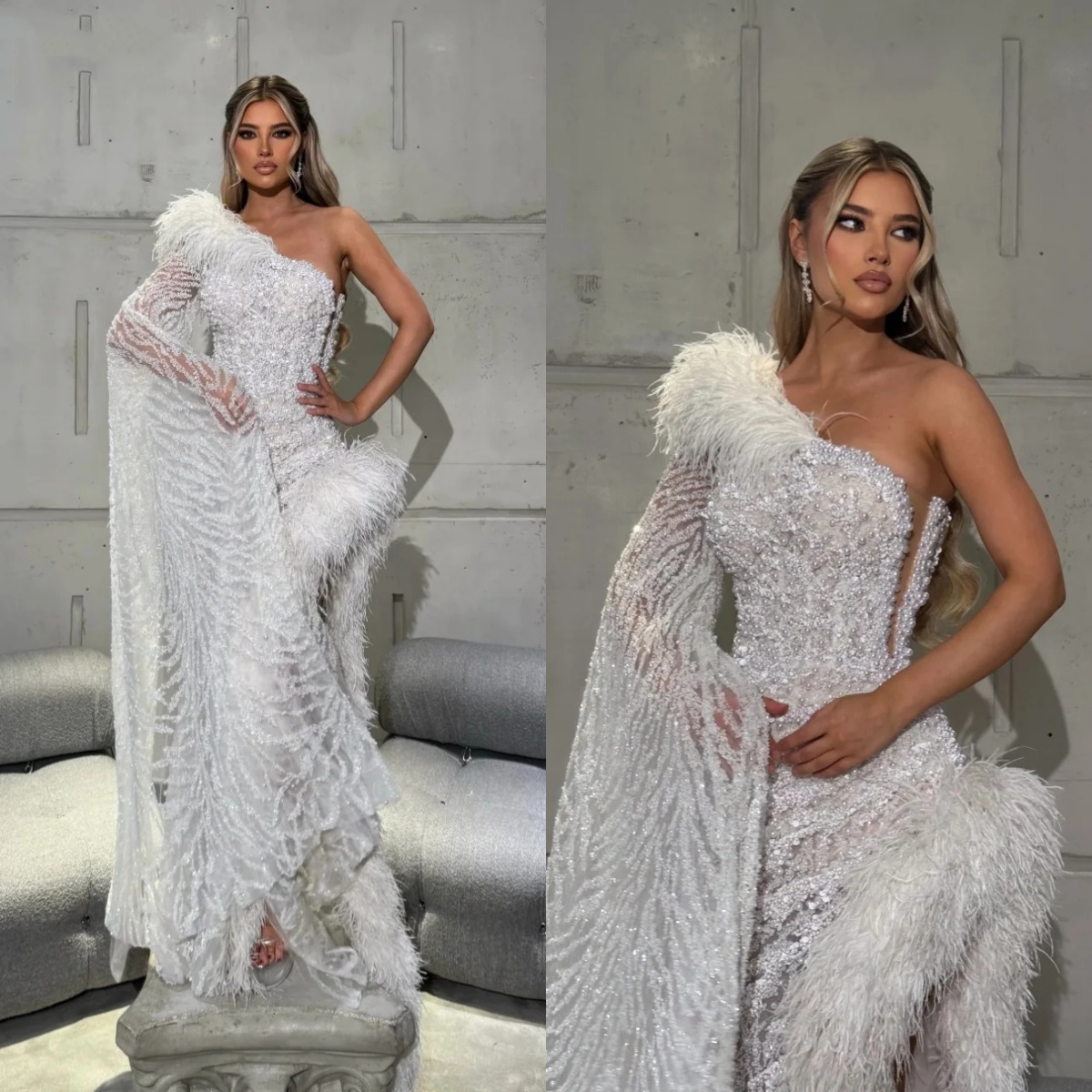 Luxury Feather Wedd… - image