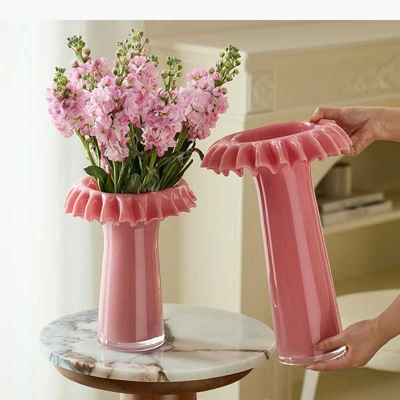 Leaf Vase Decorative Vase Art Flower Vessels Living Ro Flower Arrangement Dried Flower Vases Ornament Y251201