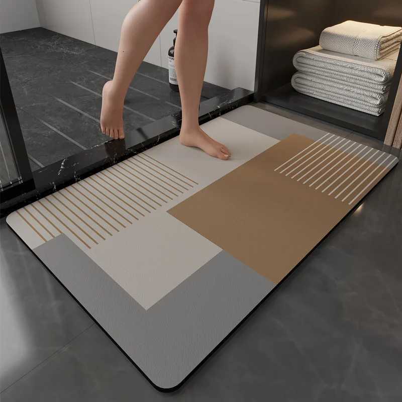 Elegant Geetric Diat d Bathro Super Absorbent Shower Doormats Toilet Non Slip Entrance Rugs Diat d Carpet H251129