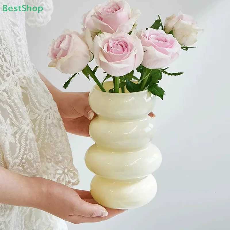 1Pc Spiral Vase Scandinavian Flower Arrangement Kitchen Living Ro Bedro He Table Wedding Decorative Vase Y251201