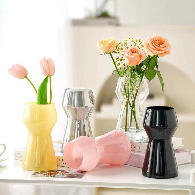 y Color Vase Hydroponic Flower Vase Transparent Plant Pots Dinning Living Ro Decorative Vases He Off Decor Y251201