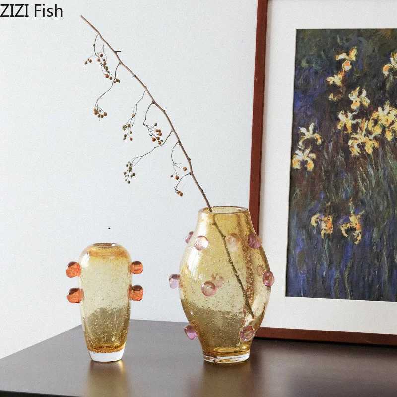 Creative Shape Vase Hydroponics Flower Pots Desk Decoration Artificial Flower Decorative Floral Vases Ro Aesthetic Decor Y251201