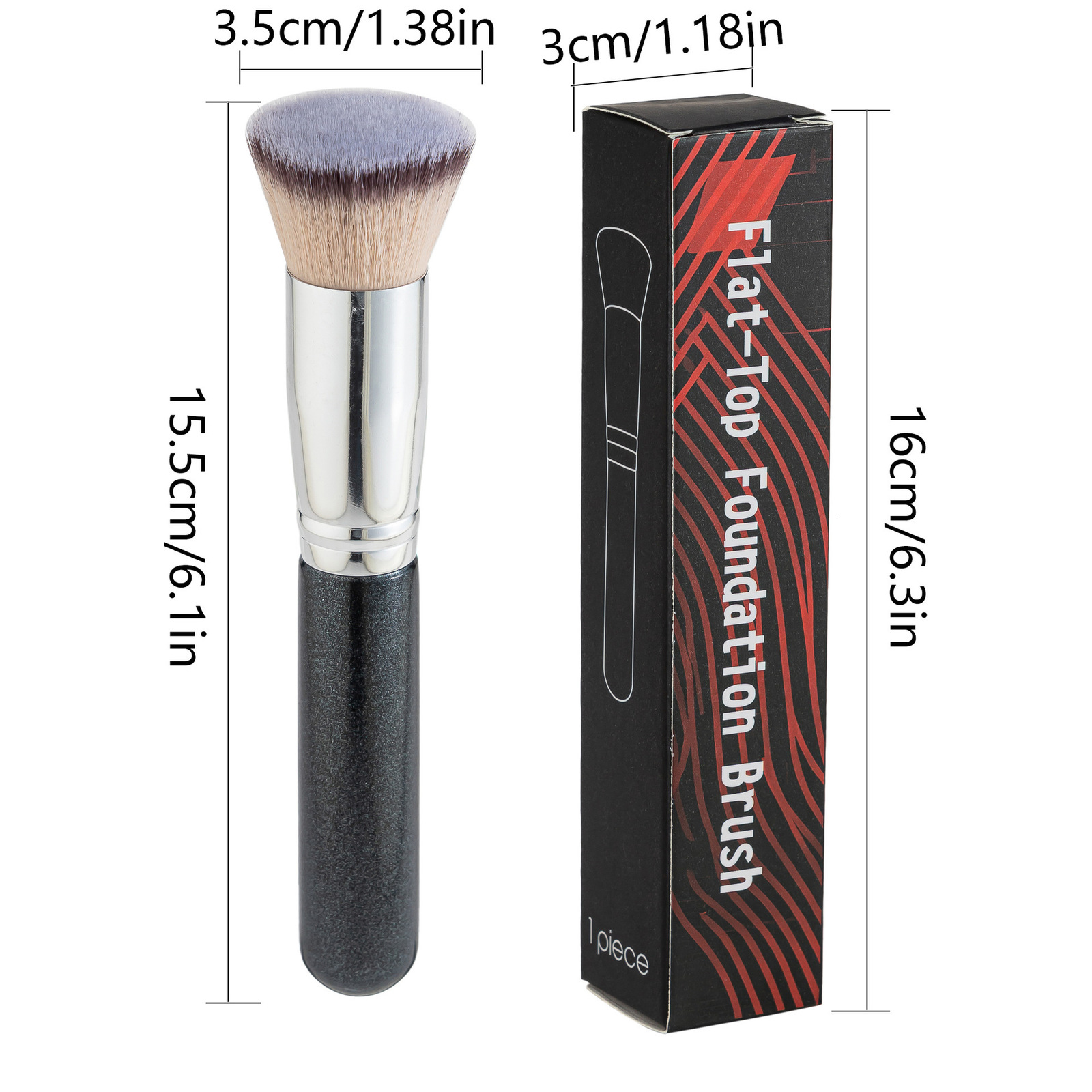 MAANGE 4Pcs makeup brush with case base concealer powder makeup brush soft and fluffy bristle large makeup brush set 240719