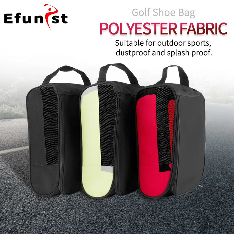 Portable Golf Shoes Bag Zipper Shoe Case Breathable Water Resistant Accessory Black Green Red Drop Ship 251129