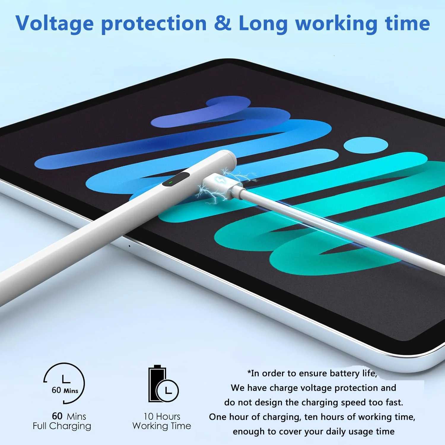 Stylus Pen for Pencil LED Power Indicators Palm Rejection Touch Pencil for IPad Fr 2018 to 2025 Years C251201