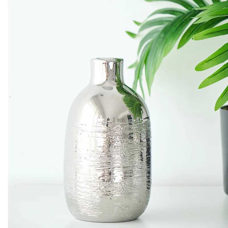 Ceramic Vase Gold Bed Grain Ceramic Handicraft Flower Vase Floral Arrangement Accessories He Decoration Accessories Y251201