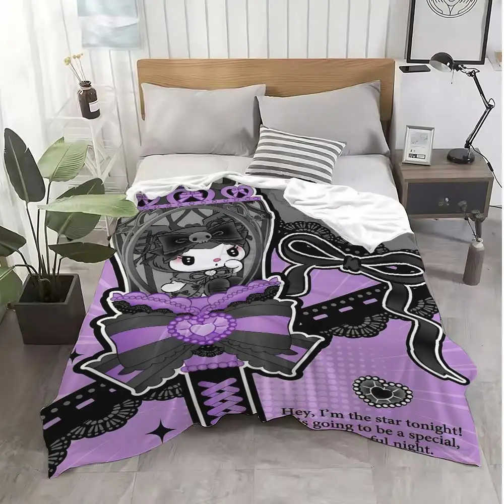 Sanrio Kawaii Magic Kuromis Cute Throw Blanket Luxury Sofa Blankets Throws Fluffy Plaid Home Interior Knee Soft Nap King Size Bed H251201