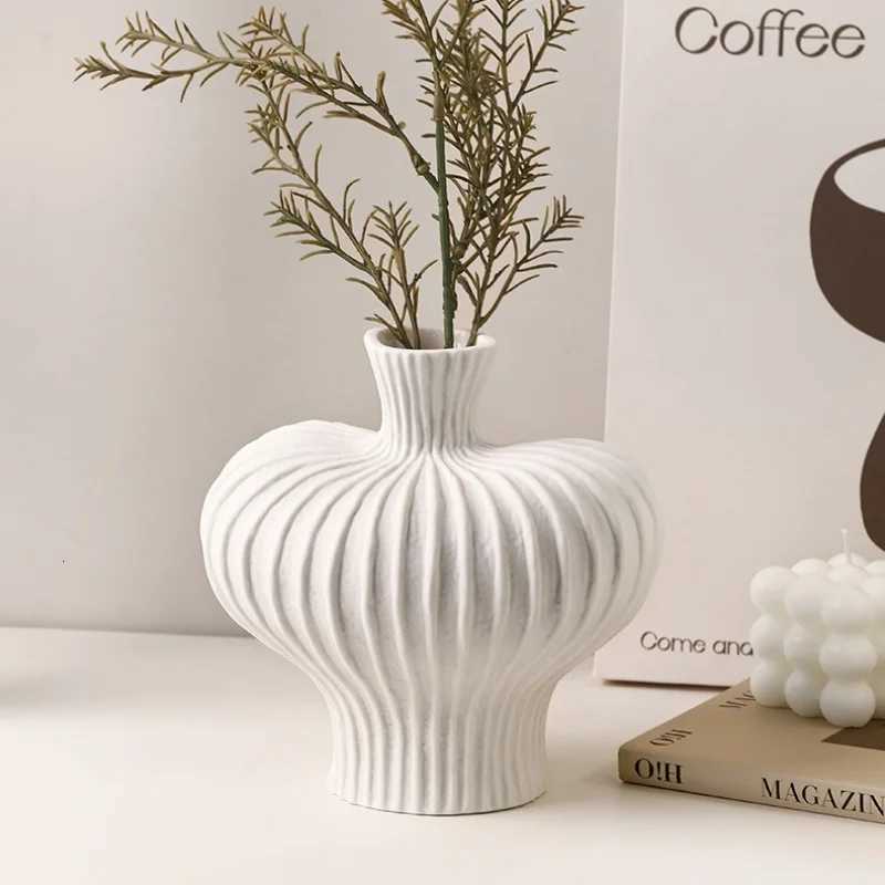 1pc Water Ctivation Imitation Ceramic Plastic Vase He Living Ro Plastic Chic Vase Modern Minimalist Desktop Decor Y251201