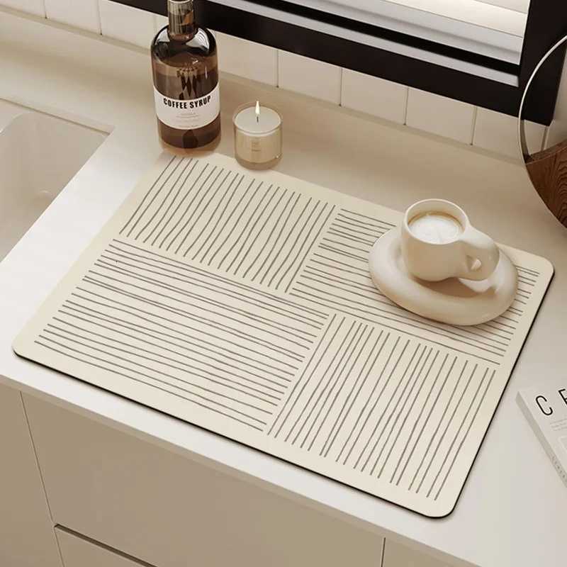 Antiskid Kitchen Absorbent Draining Mat Super Absorbent Draining Coffee Dish Drying Mat Quick Dry Bathroom Drain Pad-S/L Size Y251201