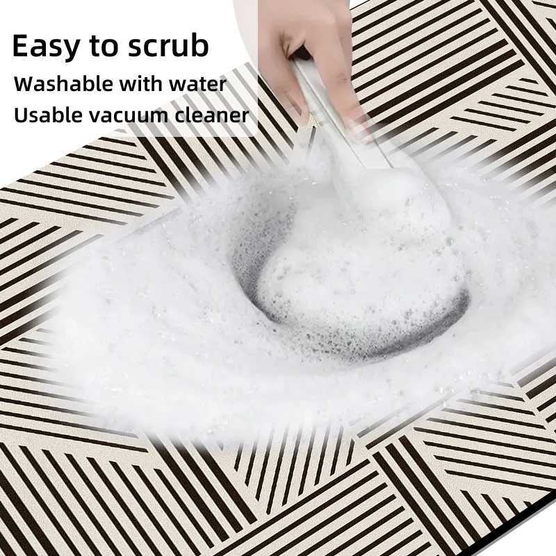 1 piece of hine washable ical style rectangar diatoeous earth material for he decoration absorbent bathro mat H251129