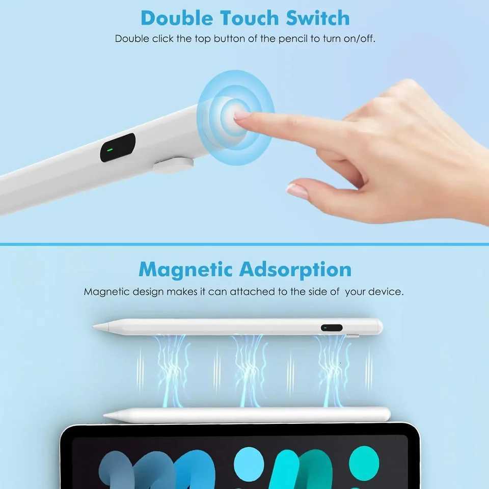 For Pencil Palm Rejection Power Display iPad Pencil Pen For iPad 2022 2021 2020 2019 2018 Pro Air Mini Specific Stylus C251201