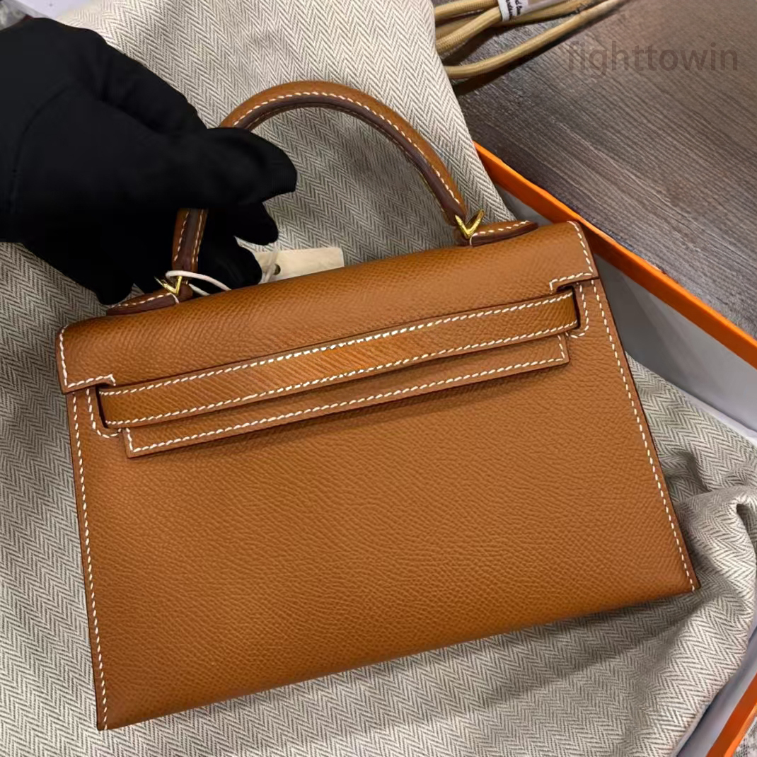 Top mini kell designer bag mirror quality genuine leather mini bag luxury handbag tote bag shoulder bag crossbody bag Women crossbody Black Brown purse with lock