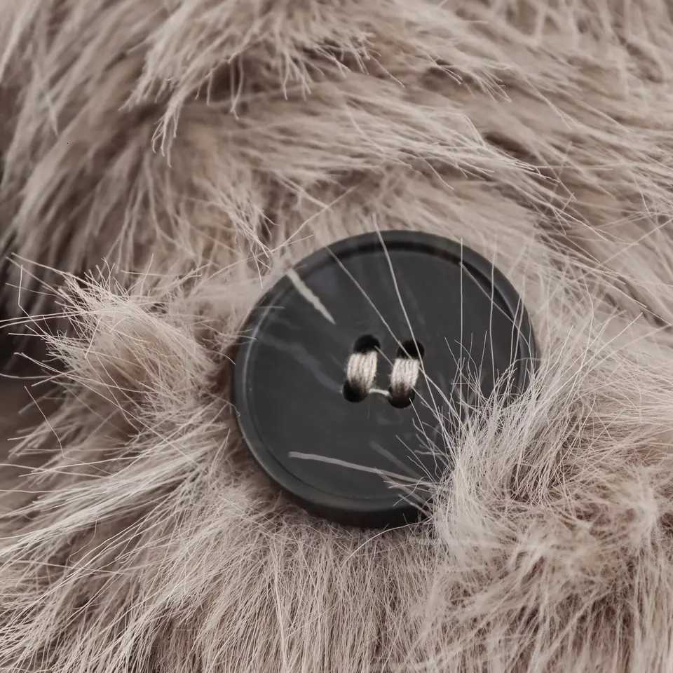 Womens Long Faux Fur Coat Female Long Sleeve Turn-Down Collar Hip Hop Style Elegant Street Fashion Autumn Winter Furry OuterweaT251201