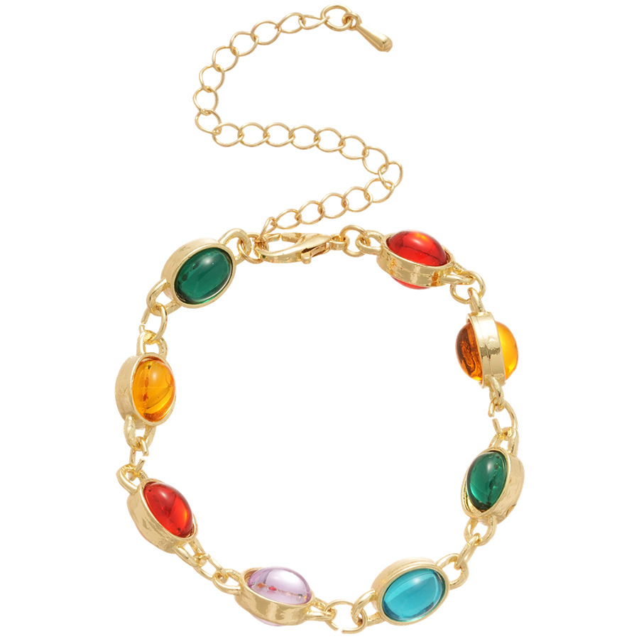 Dopamine Oval Bracelet Ear Hook Necklace Vintage Elegant High-end Jewelry Set Light Luxury Versatile Accessories for Women - view 9