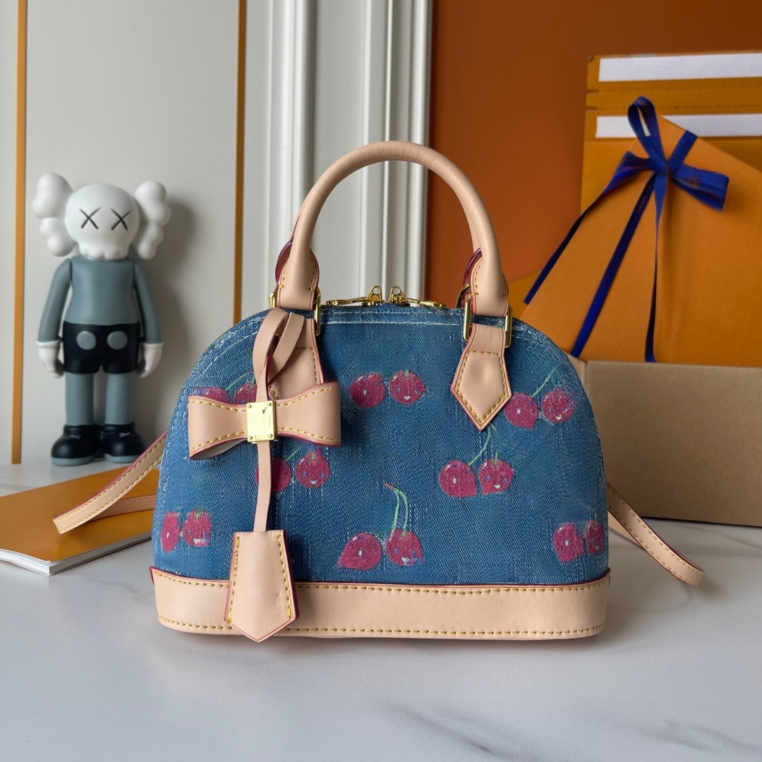 10A Quality Designer Almas bb Bag Mini Top Handle Mini Shell Bag Womens Luxury Cowhide Leather Shoulder Handbag Classic Printed Flower Lady Cross Body Bag with Box