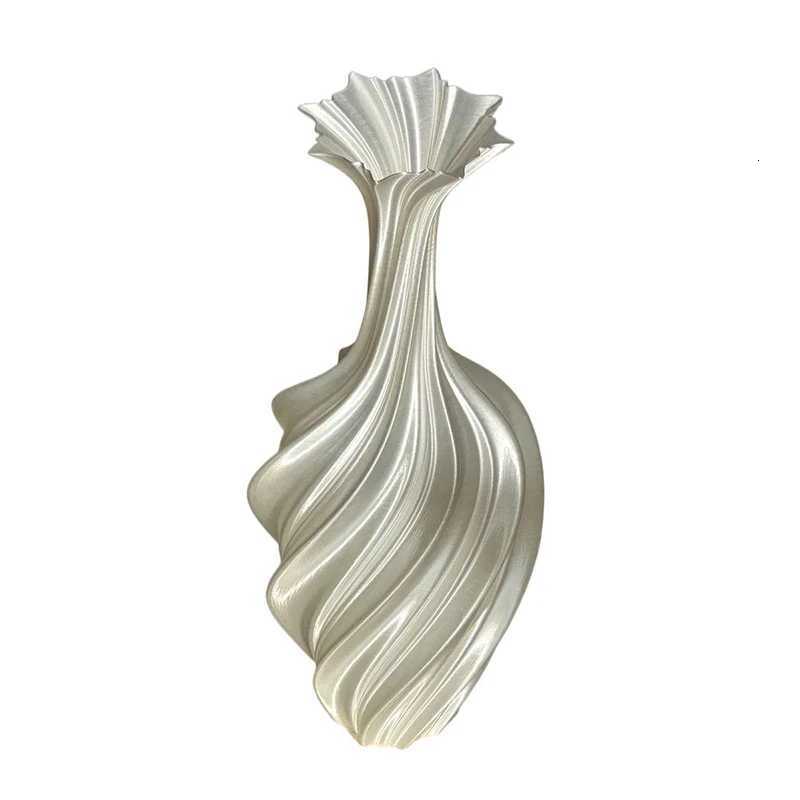 3D Printed Abstract Twist Vase 25cm Modern Nordic He Decor Artistic Flower Arrangement Centerpiece Scptural Decor he Y251201