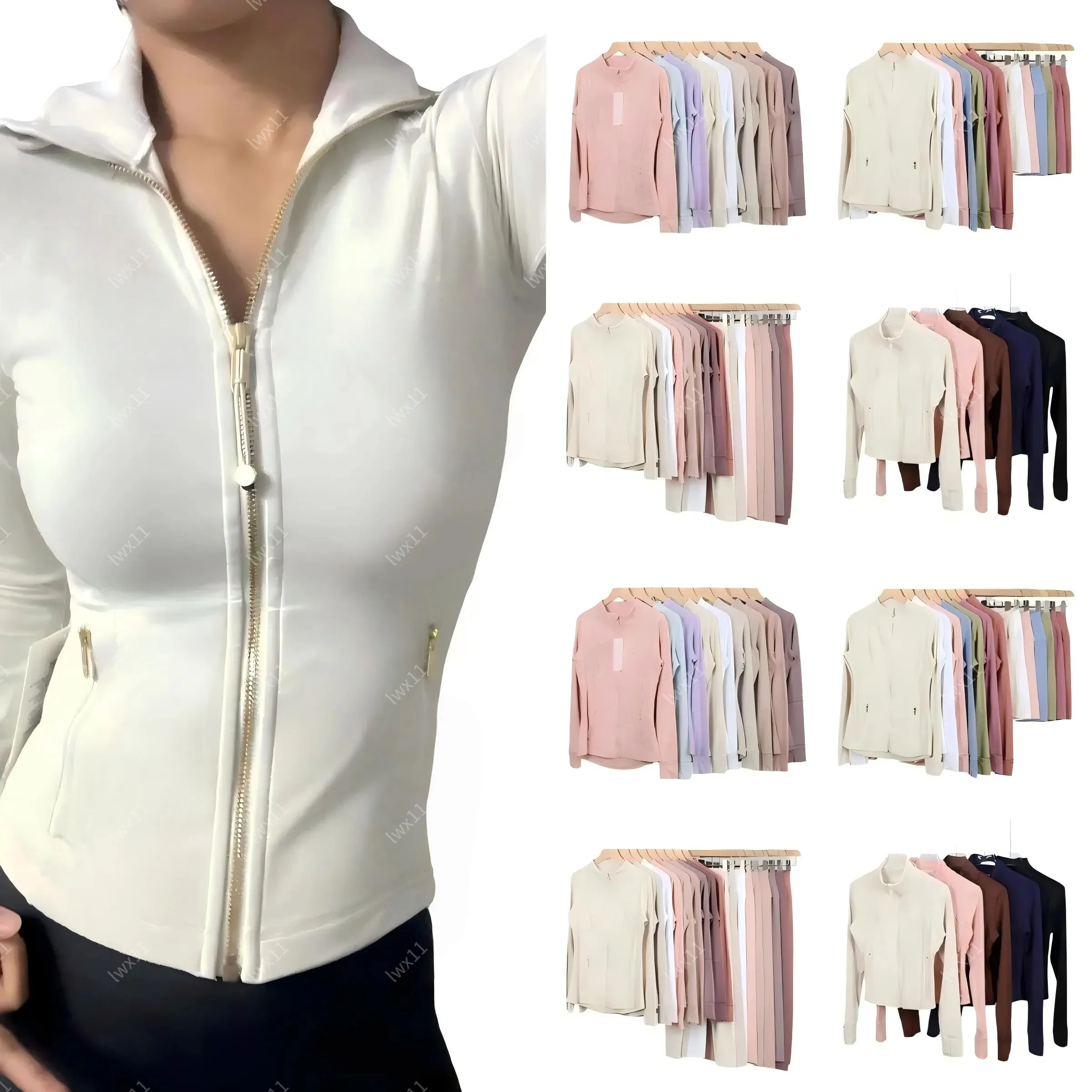 Yoga Jacket Women set Define Workout Sport Coat Fitness Sports Quick Dry Activewear Top Solid Zip Up Short jacket